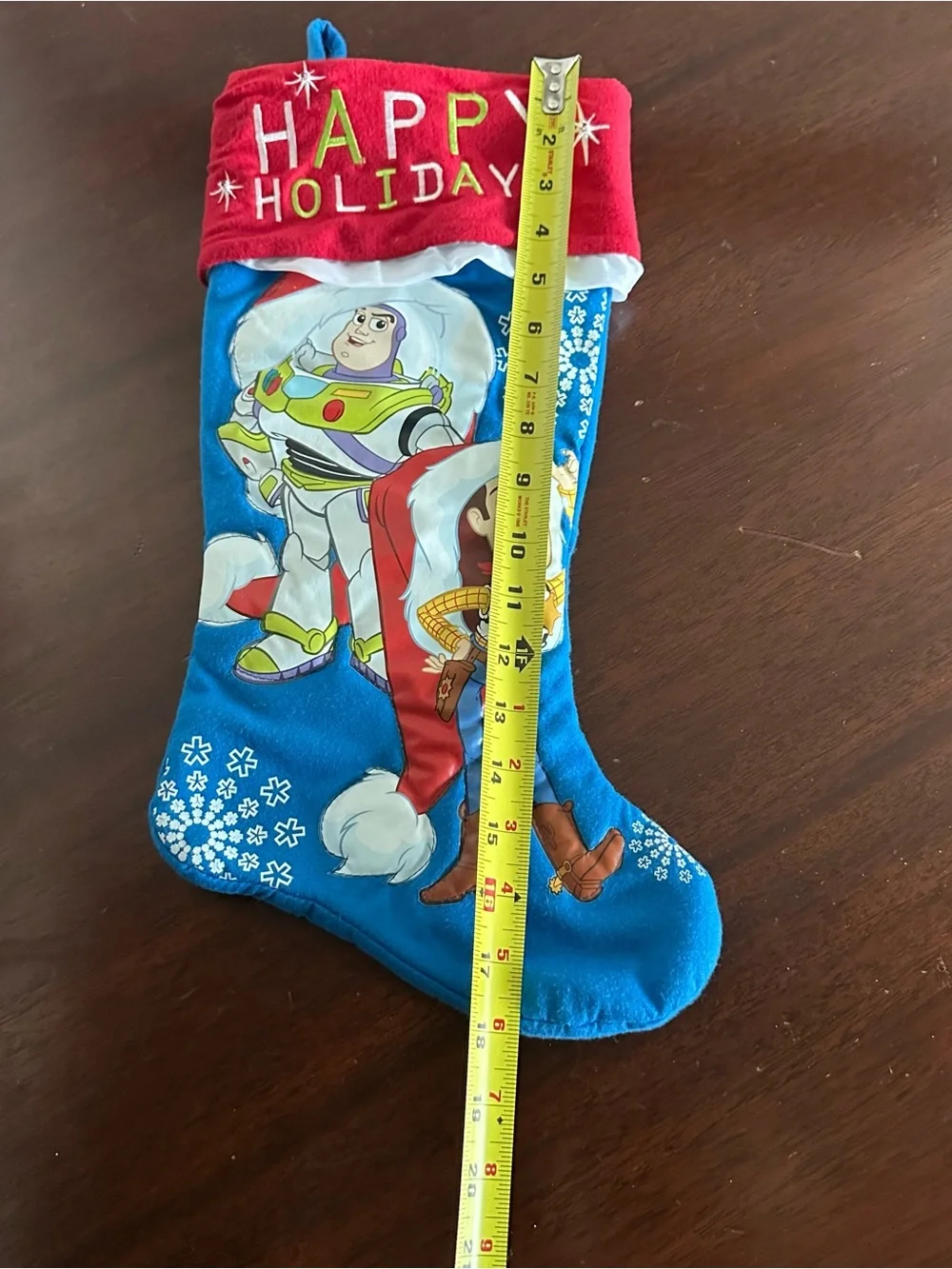 Woody & Buzz Disney Pixar Toy Story Christmas Happy Holidays Stocking 18”